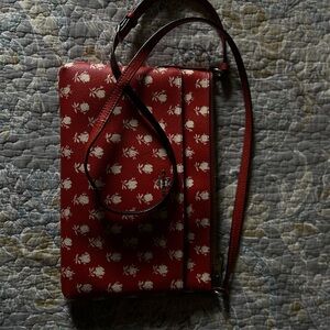 Coach Red Floral Crossbody Bag